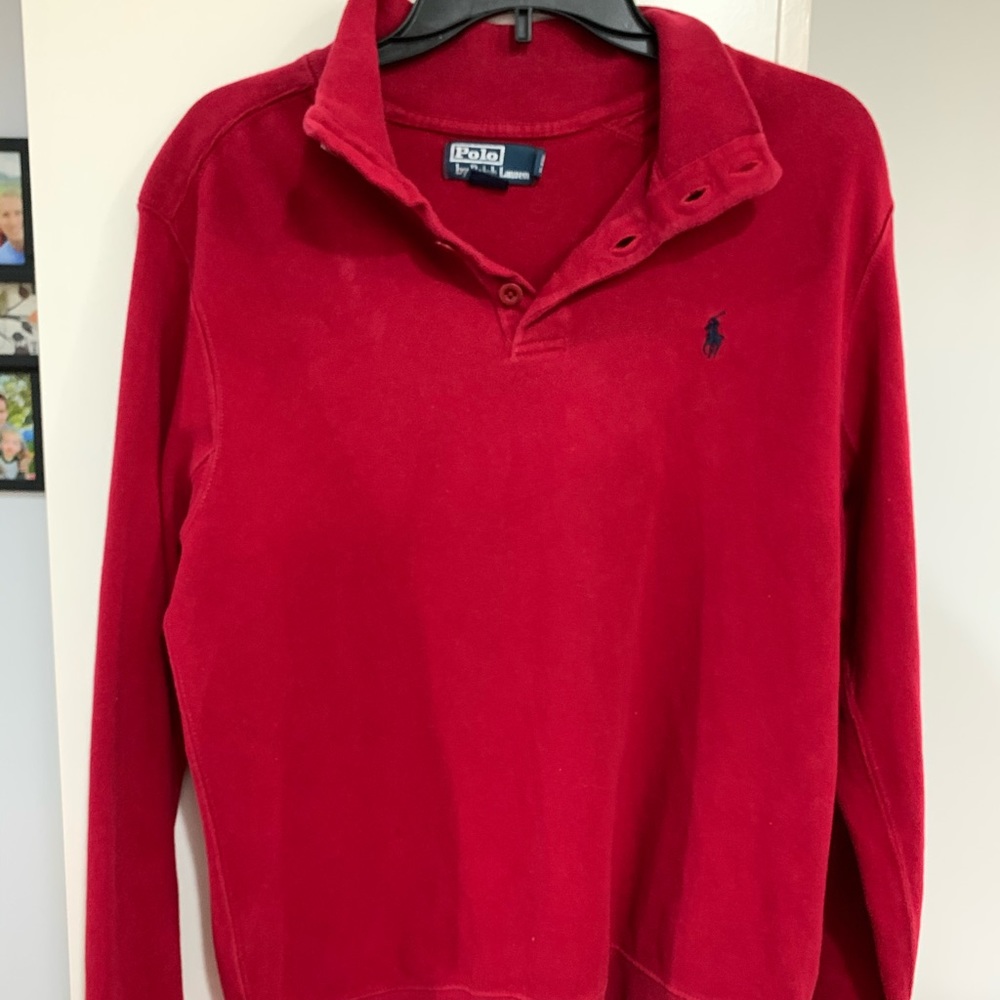 Men’s Polo Brand Red Long Sleeve Shirt large